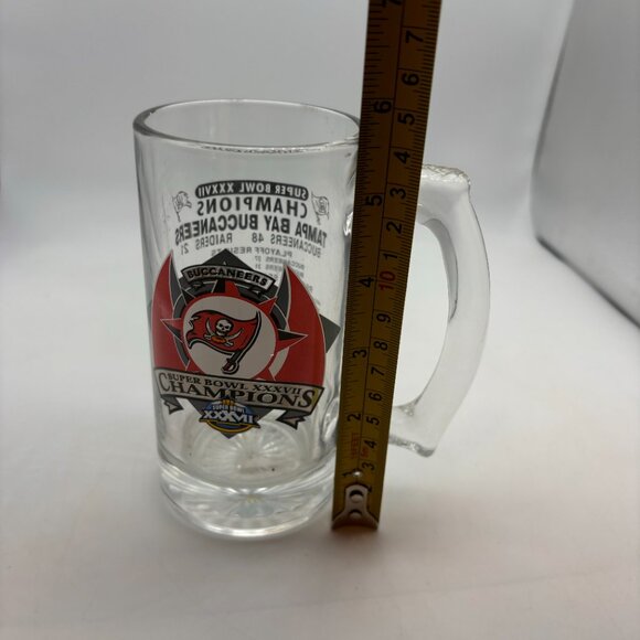 VTG NFL Tampa Bay Buccaneers Super Bowl XXXVII Champions Collectible Glass Mug - Picture 13 of 13